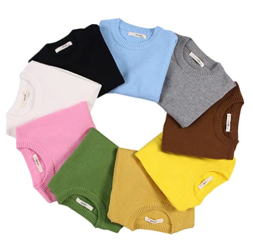 baby toddler boys sweater girls knit pullover sweatshirt kids long sleeve crew neck solid casual tops