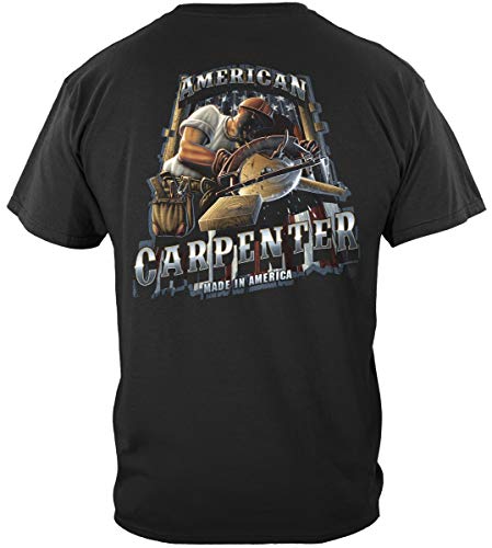 Erazor Bits T-Shirt American Carpenter X-Large Black #TOP29