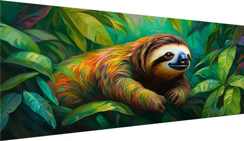 DIY Perle Diamant a Coller Painting Paresseux Jungle Strass Point de Croix Cristal 100x200