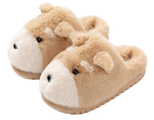 Slippers for Women Fuzzy Cute Slip on Indoor Outdoor Bedroom Slippers Ladies Comfy Anti-Skid Sole Female Home Shoes