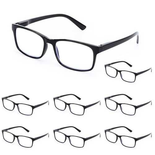 WALMXX 8 Pack Blue Light Blocking Reading Glasses