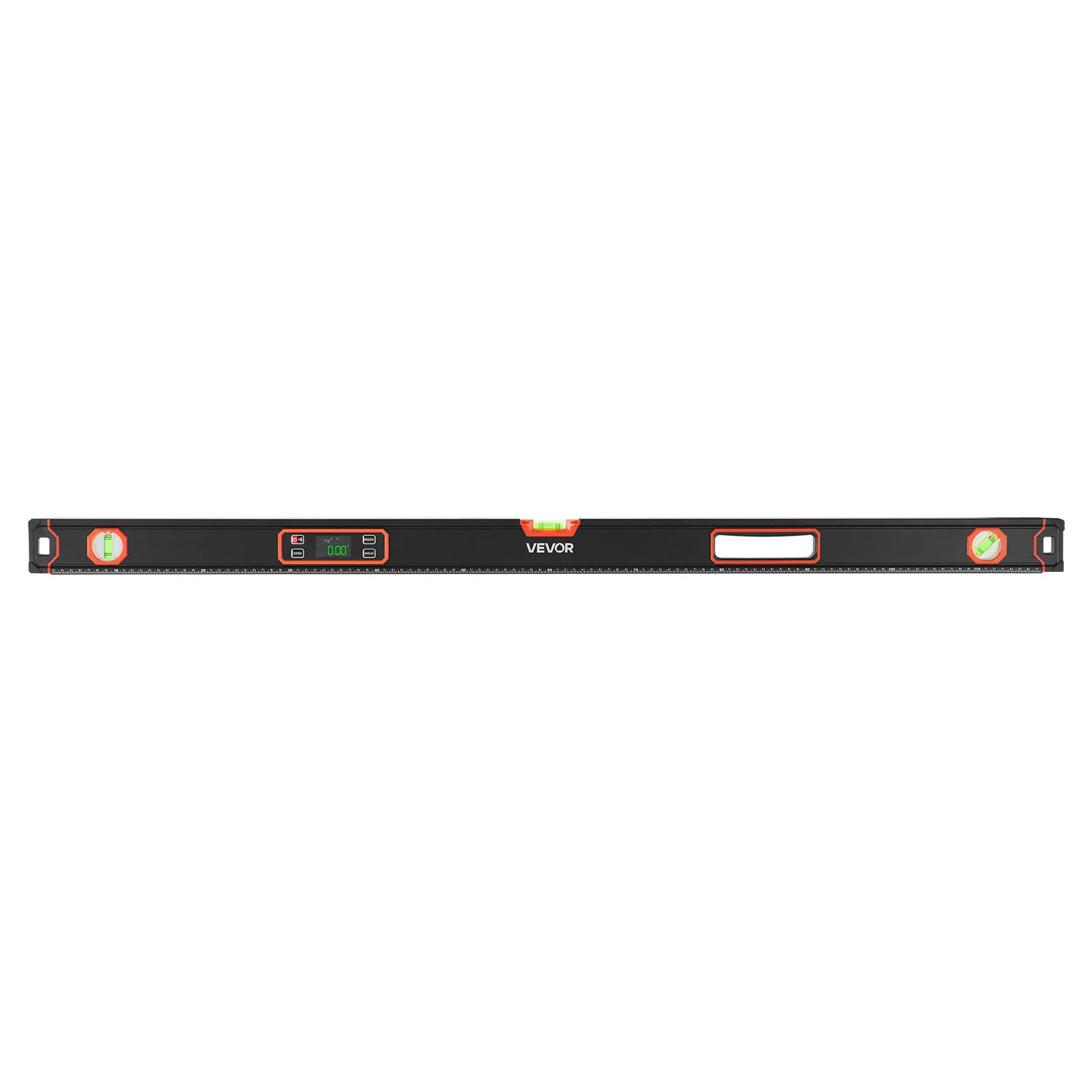VEVOR Nivel Digital de Aluminio 1200 mm, Nivel Electrónico Magnético con Burbujas de 0°/45°/90°, Pantalla LED Retroiluminada, 4 Unidades de Medida, Bolsa para Construcción Carpintería Bricolaje Hogar