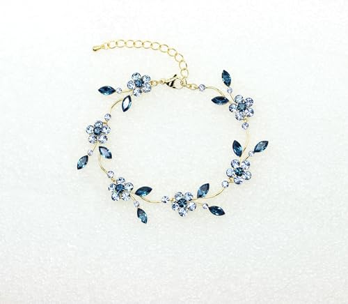 Image of Faship Gorgeous Rhinestone Crystal Floral Necklace Earrings Set