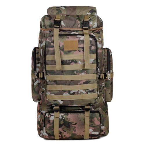 ACAGALA Großer Wanderrucksack, Outdoor-Camping-Rucksack, Canvas-Trekking-Rucksack