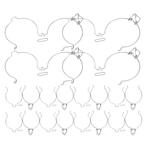 MALUGOGO 10 hebillas de cierre de tarro, clip de resorte, abrazaderas de alambre de bloqueo herméticas para tarros de almacenamiento de vidrio grandes, fáciles de instalar, liberación rápida