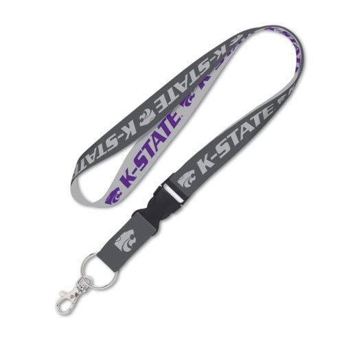 Lanyard Kansas State Wildcats gris le cadeau idéal pour supporter avec boucle clip