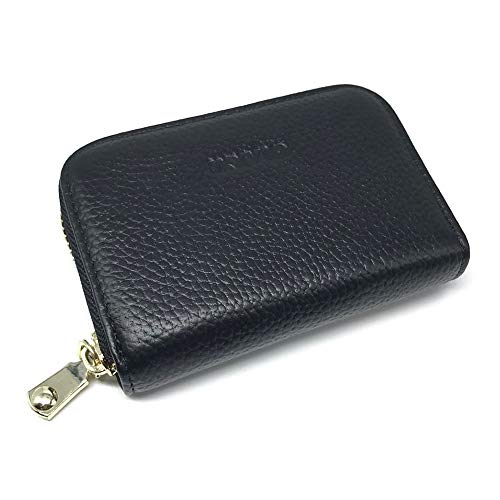 RFID Blocking Zip Around Top Grain Leather Card Case, Card Holder3