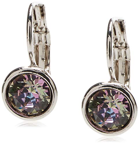 La Mejor Recopilación de Cristal Tornasol los 10 mejores. 44 Aretes Tipo Huggie para Mujer Decorados con Cristales Austriacos Color Morado Tornasol