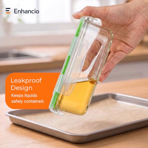 Image of Borosilicate Food Glass Containers with Air-Vent Lids, Rectangular | 410 ml Each, Set of 2 | Airtight & Leakproof | Microwave, Freezer & Dishwasher Safe for Kitchen, Fridge and Lunch