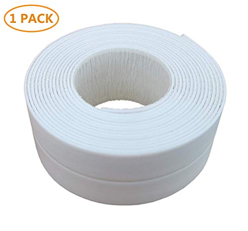 Cinta selladora de calafateo para baño y cocina, autoadhesiva, resistente al agua y al moho, cinta de prevención de cucarachas, blanco (1(1/2)''X10.6')