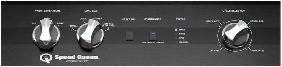 Speed Queen TR3003WN Top Load Washer control panel