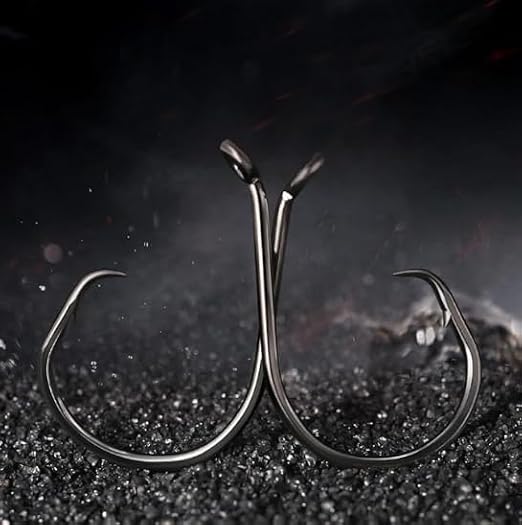 100 Pcs Octopus Circle Hooks, Reversed Point Fishing Hooks (#8)