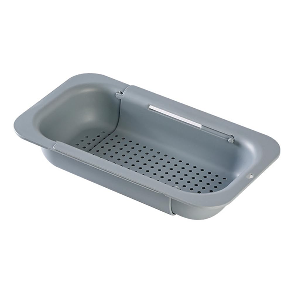 CTRLZS Over the Sink Colander Strainer Basket - Wash Vegetables and Fruits, Drain Cooked Pasta and Dry Dishes - Extendable Easy Install