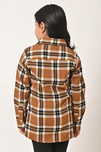 Image of Kids Cotton Shirt - Regular Fit Shirt for Girls & Boys, Unisex Full Sleeves Shirts, Collared Neck,Button Down Shirt, Checks Shirts for Casual Wear