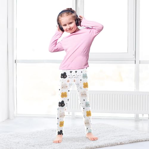 Cloud Color Happy Girls Leggings Athletic Pants Tights Stretch Bottom4