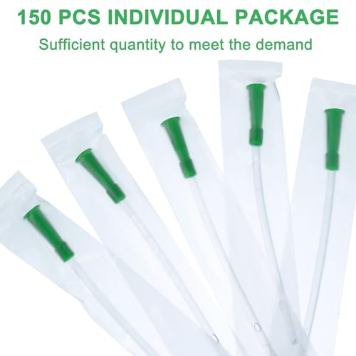 Image of Nuanchu PVC Replacement Tubings Supplies Tubes Kit Clear Replacements Hose with Flexible Rounded End for Smooth Insert(14 FR,150 Pieces)
