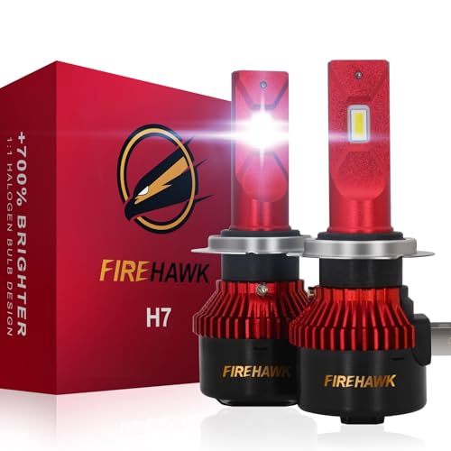 Image of Firehawk H7 Bulbs 50000LM Pure White 6000K Plug & Play IP68 Waterproof Fog Light, Pack of 2