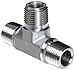 Parker Stainless Steel 316 Pipe Fitting, Tee, 1/4" NPT Male