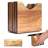 Acacia Wood Bagel Slicer Holder | Premium Bagel Cutter Slicer | Biodegradable, Handcrafted & Easy to Clean | Ergonomic Design With Anti-Slip...