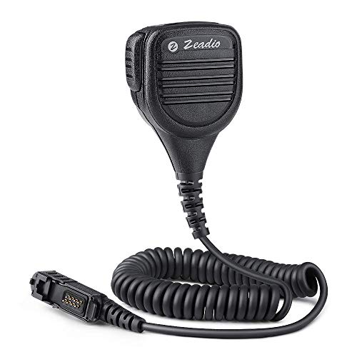 Zeadio Waterproof Rainproof Shoulder Remote Speaker 3.5mm Headphone Jack Mic Microphone for Multipin Hytera Walkie Talkie Radio XIR P6620 XIR P6600 E8600 E8608 Xpr3300 Xpr3500 Etc