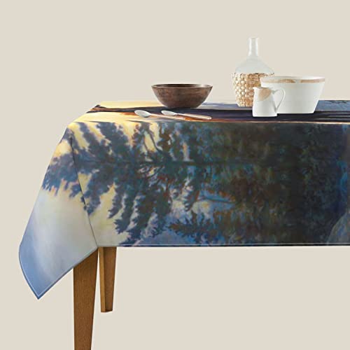 Nappe carrée élan décorative pour table de cuisine et table de salle à manger