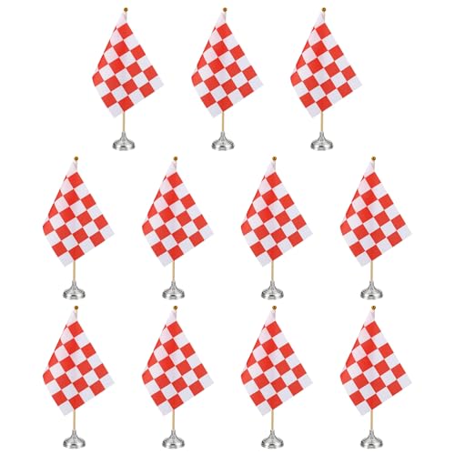 Drapeau de table à carreaux PATIKIL petit format de course pour bureau