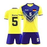 LAIFU Fußballtrikot Kinder Männer Jungen Personalisierte Fußballtrikots - Benutzerdefiniert Trikot Jeder Name Nummer Team Logo fußball Geschenke für Jungs