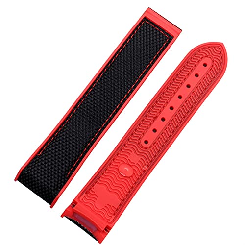 Bracelet montre nylon caoutchouc Omega 22mm agate fermoir deployant silicone