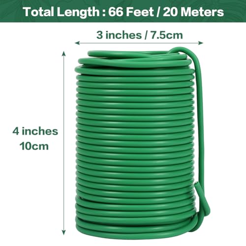 Tenn Well Garden Wire, 66 Feet 3.5mm Soft Rubber Coated Plant Ties, Green Gardening Twist Ties for Climbing Plants, Tomatoes, Vegetables, Climbing Roses - Thumbnail 7
