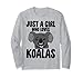 Just A Girl Who Loves Koala Funny Women Cute Riing Koala Manche Longue