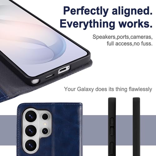 Funda cartera Samsung S26 Ultra 5G MONASAY piel azul 6.9" tapa libro tarjetero 4