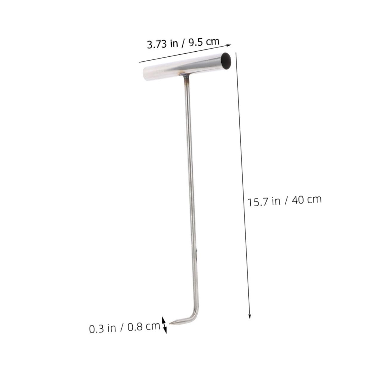 OSOLADY Heavy Duty Manhole Cover Lifter Steel Hook for Home Security Organization