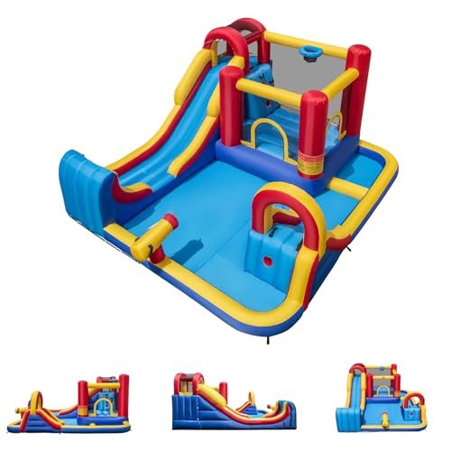 GOPLUS 4 en 1 Château Gonflable Vague, Aire de JeuxGonflable