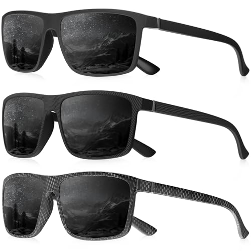 Image of Polarized Sunglasses for Men Rectangular Frame Men's Polarized Sunglasses Sports Sunglasses with UV400 Protection