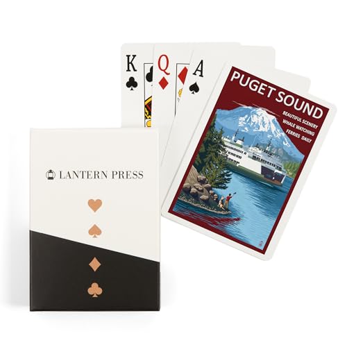 Lantern Press Puget Sound Washington Naipes Poker
