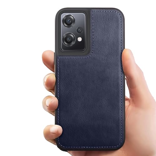 Image of Leather Case for OnePlus Nord CE 2 Lite Premium Protective Stylish Slim Cover with Shockproof Raised Edges Blue