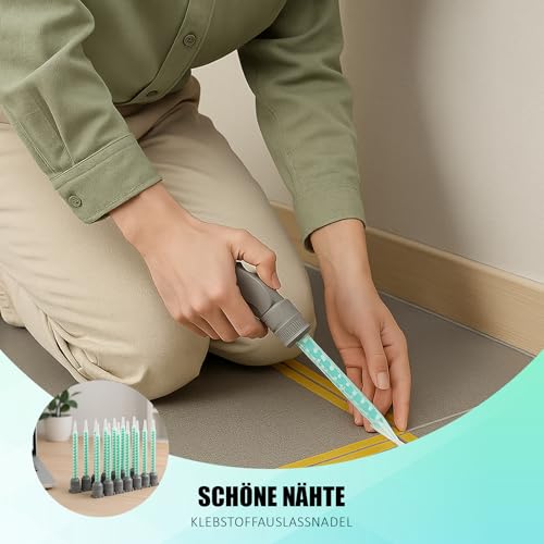 YceLon 20 Stück Mischdüsen für 2K Kleber, Statikmischer Mischdüse 1:1 für Epoxidharz & Kunststoffkleber, Zweikomponentenkleber Düse für Pistole