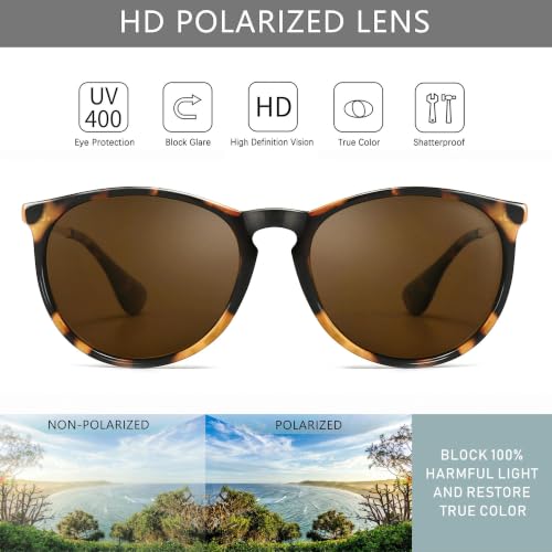 Image of SUNGAIT Premium Vintage Round Sunglasses for Women Men Classic Retro Trendy Style