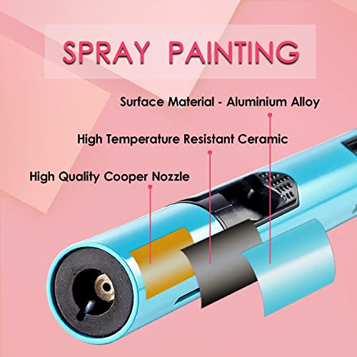 Urgrette Spring Colors 2 Pack Butane Torch Lighter, 6-Inch Jet Flame Butane Lighter Refillable Pen Lighter For Grill Bbq Camping (Gas Not Included) Aqua Blue & Lime Green #TOP4