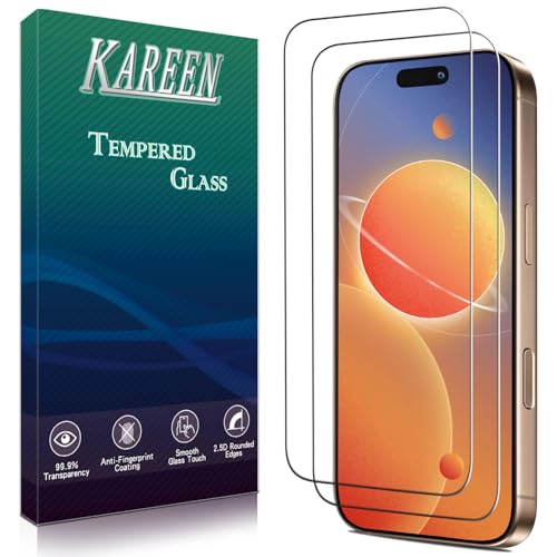 KAREEN iPhone 16 Pro Maxp XN[veN^[ 6.9C`p KXtB dx9H h~ CA[ P[XΉ 2pbN