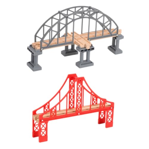 Yardwe 2Pcs Funny Bridge Sturdy Simulation Train Bridges for Model Railway Accessories for Scene Building and Imaginative Play with Major Train Brands