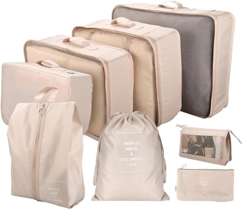 Organizador de Malas: Kit Completo de Organização de Viagem - Ideal para Mala de Viagem - Inclui Sac