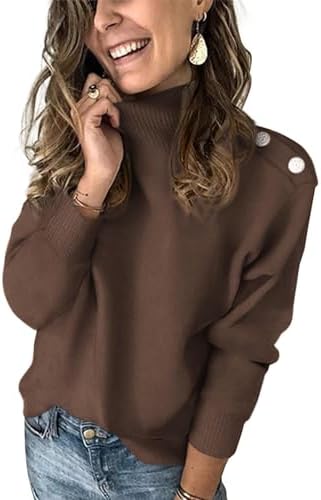 KIRUNDO Fall Sweaters for Women 2026 Striped Turtleneck Ribbed Knit Sweater Trendy Pullover Jumper Winter Fashion Clothing