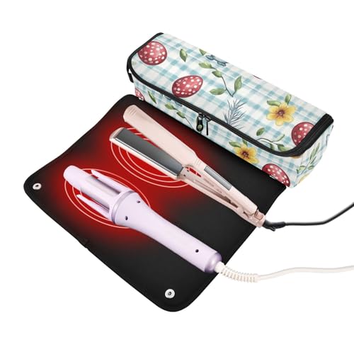 Bolso de viaje para herramientas de cabello con tapete resistente al calor miniatura 2