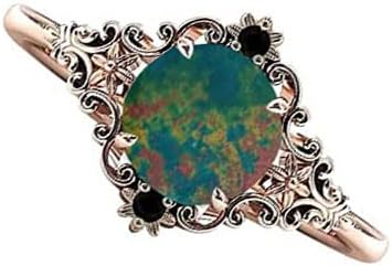 blood stone Engagement Ring Antique Floral Wedding Ring Art Deco Filigree Wedding Ring Vintage Moss Agate Bridal Anniversary Ring For Women