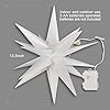 Leejec 13.3" Moravian Star Outdoor Light with Remote Control, Christmas Decorations, Indoor Hanging, Warm White LED Light, Battery Operated with Timer Function, 3-Pack, Tree, Ceiling, Balcony Decor