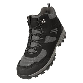 Mountain Warehouse McLeod Mens Hiking Boots Durable Breathable Walking Shoes Sturdy Grip EVA Cushioning Mesh Lining for Spring Travelling Camping Hiking