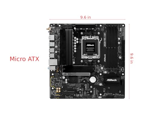 Image of ASRock AMD B850M Pro A WiFi 6E Socket AM5 Ryzen 9000 /8000 /7000 Series DDR5 8000+ (OC) MHz 256GB Micro ATX Motherboard M.2 SATA3 6.0 Gb /s PCIe 5.0 BIOS Flashback 2.5G LAN