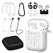 Produktbild AUNEK AirPods Schutzhülle aus Silikon für AirPods 9 in 1 AirPods Zubehör Set mit Clip Halter/ Schlüsselanhänger/ Gurt/ Ohrhaken/ weiche Aufbewahrungstasche für AirPods