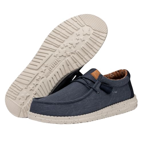 Image of HEYDUDE Men's Wally Washed Canvas, Men's Shoes, Slip-on Loafers, Comfortable & Light-Weight